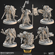 Paladin & Fighter Miniature - resin tabletop miniature front view