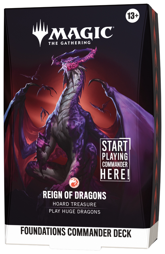 Magic: The Gathering Foundations Commander Deck - Reign of Dragons - official product image