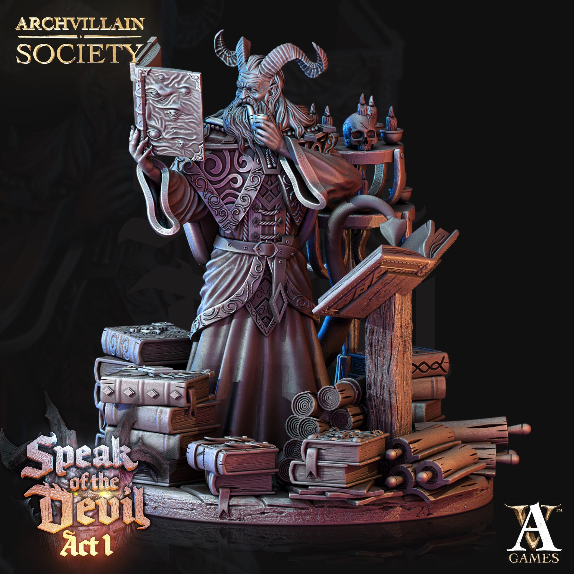 Uryan Infernal Scholar Fantasy Miniatures