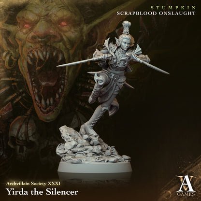 Yirda The silencer Orc Miniatures - resin tabletop miniature front view