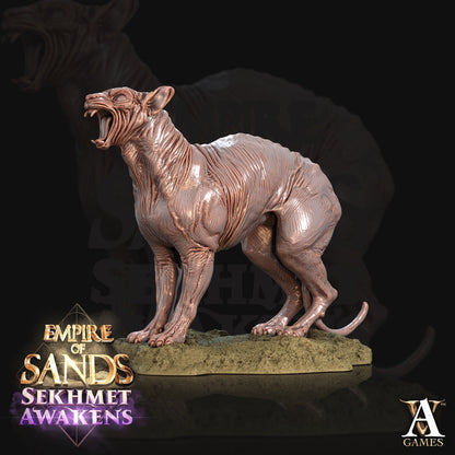 Sphinx Cat Egyptian Fantasy Miniatures - resin tabletop miniature front view