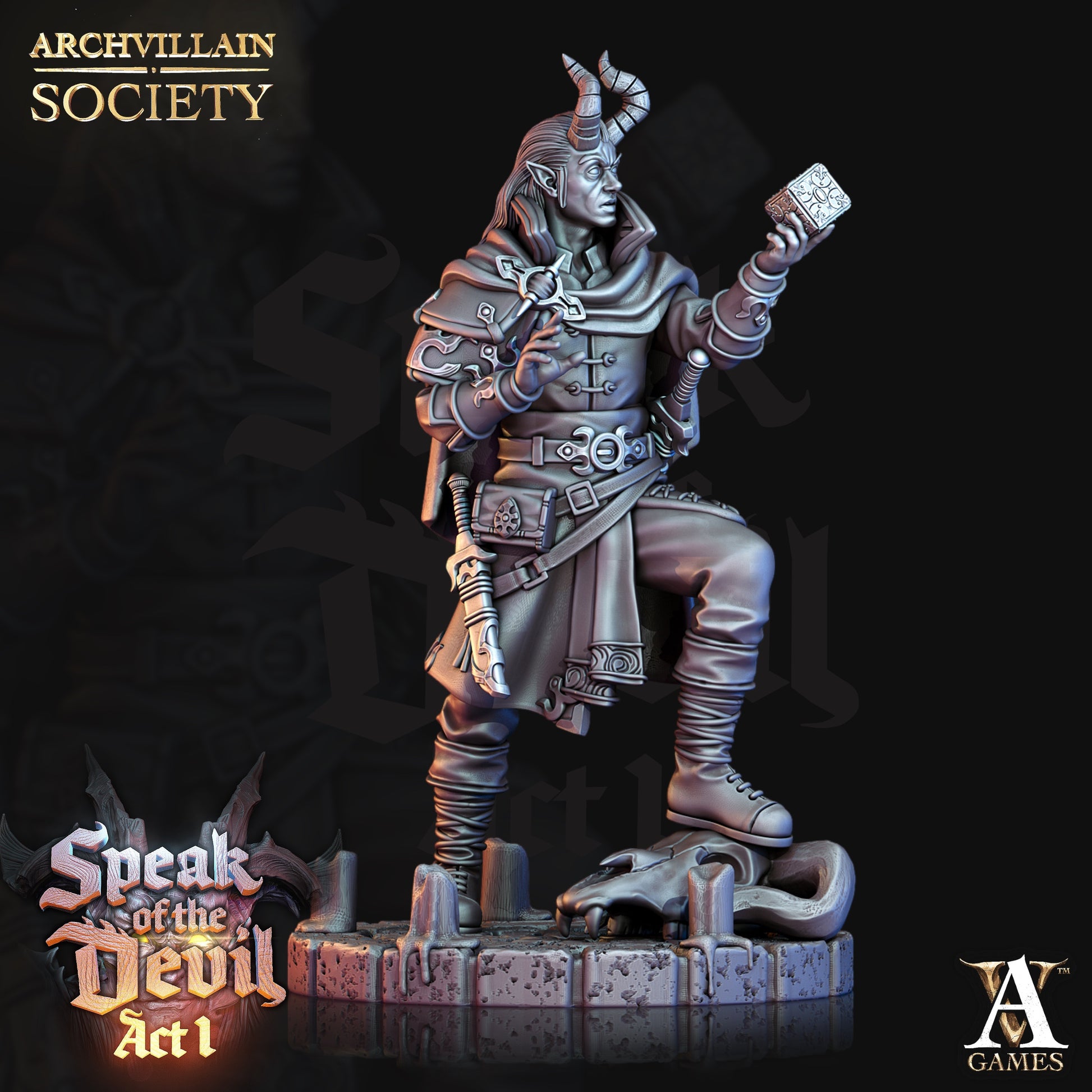 Agamar Infernal Warlock Fantasy Miniatures
