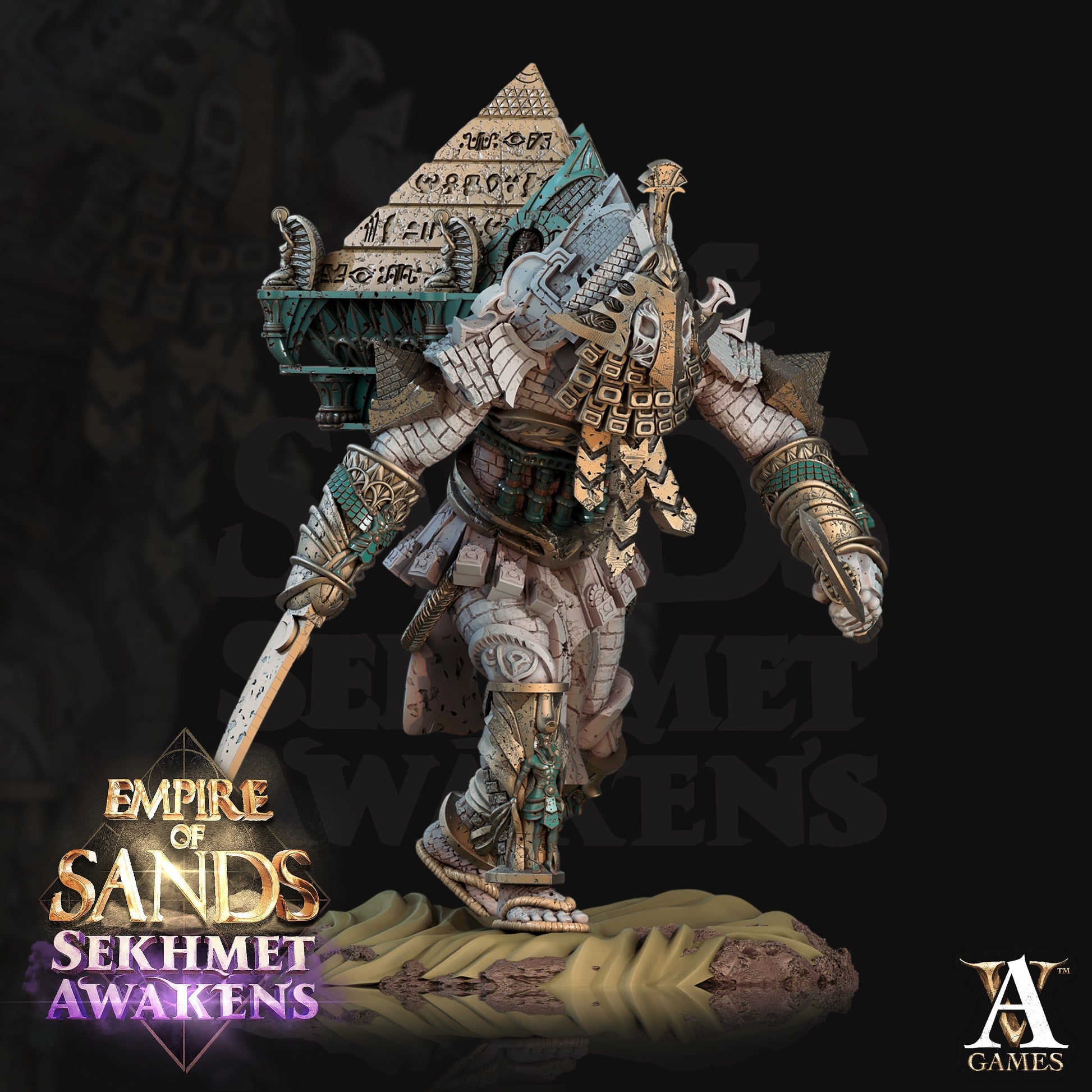 Pyramid Golem Egyptian Fantasy Miniatures