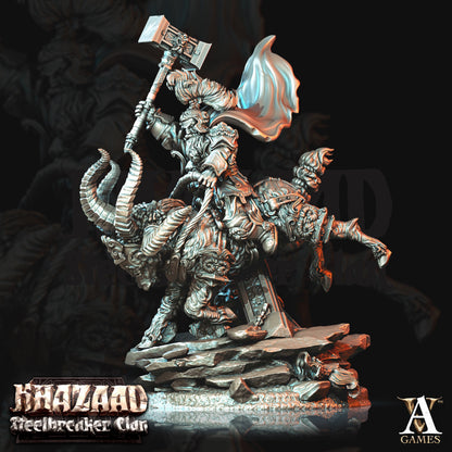 Steelbreaker Warriors Ram Riders Dwarf Miniatures alternate view 4