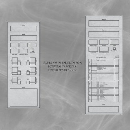 Fillable Initiative Tracker Cards - Alternate view 2