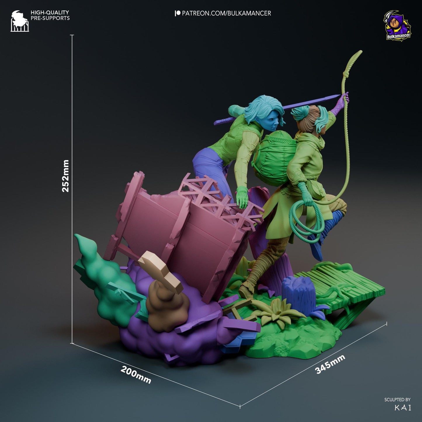 Mio and Zoe Split Fiction Diorama Figurine FAN MADE