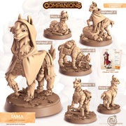 Llama Animal Companion Miniature - resin tabletop miniature front view