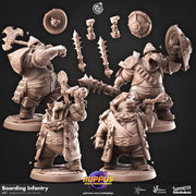 Giff Fighter Miniature - resin tabletop miniature front view