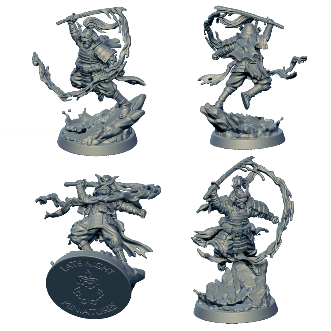 Blood Samurai miniature by Late Night Miniatures - alternate view