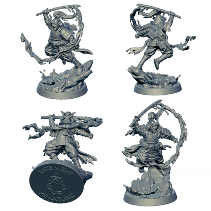Blood Samurai miniature by Late Night Miniatures - alternate view