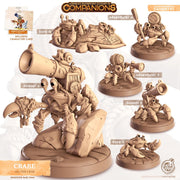 Crab Animal Companion Miniature - resin tabletop miniature front view