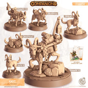 Goat Animal Companion Miniature - resin tabletop miniature front view