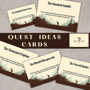 Quest Ideas Cards - digital download preview