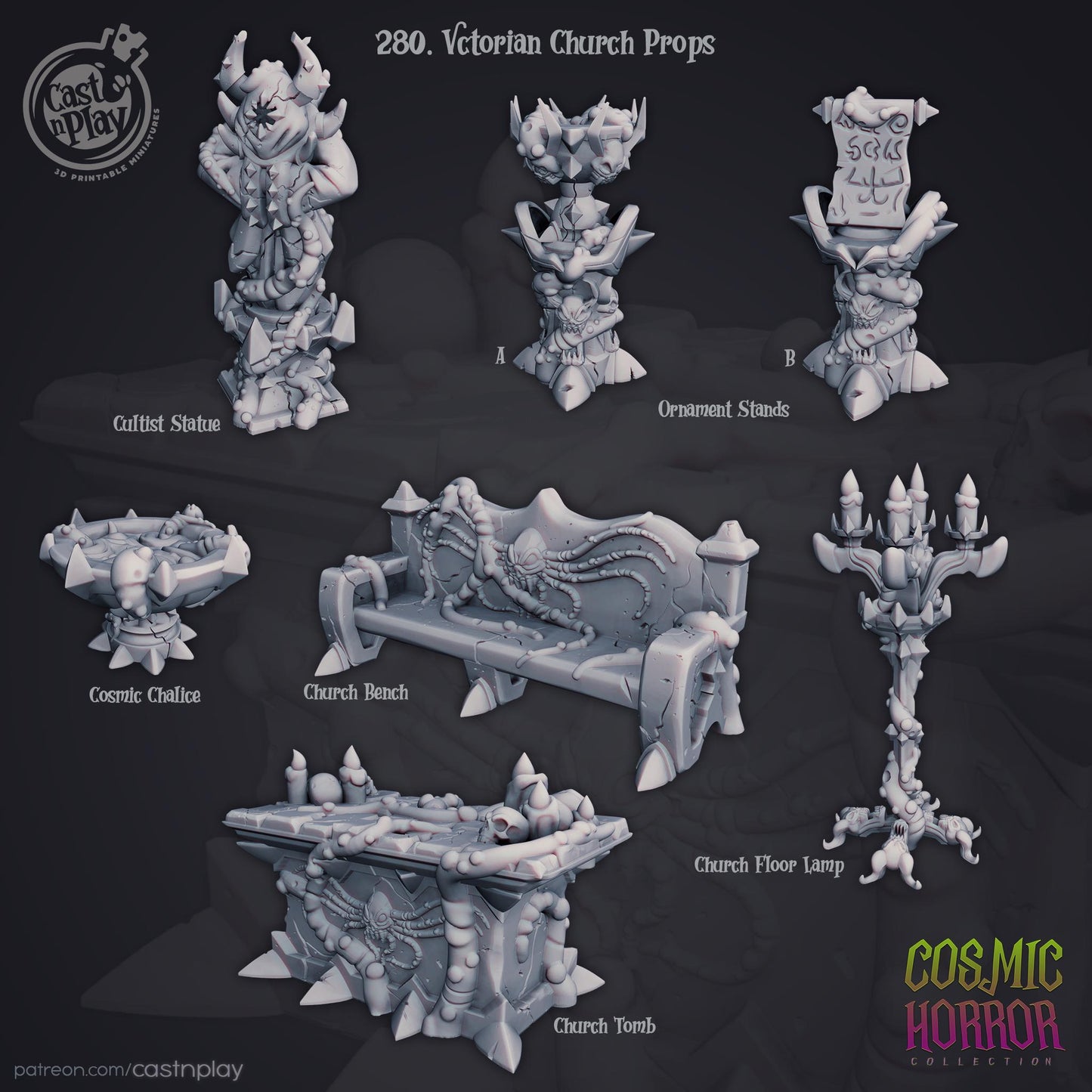 Cosmic Horror Victorian Church Terrain Set