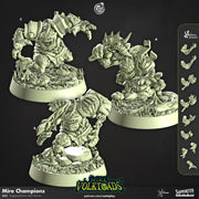 Grung Barbarian Miniature - resin tabletop miniature front view