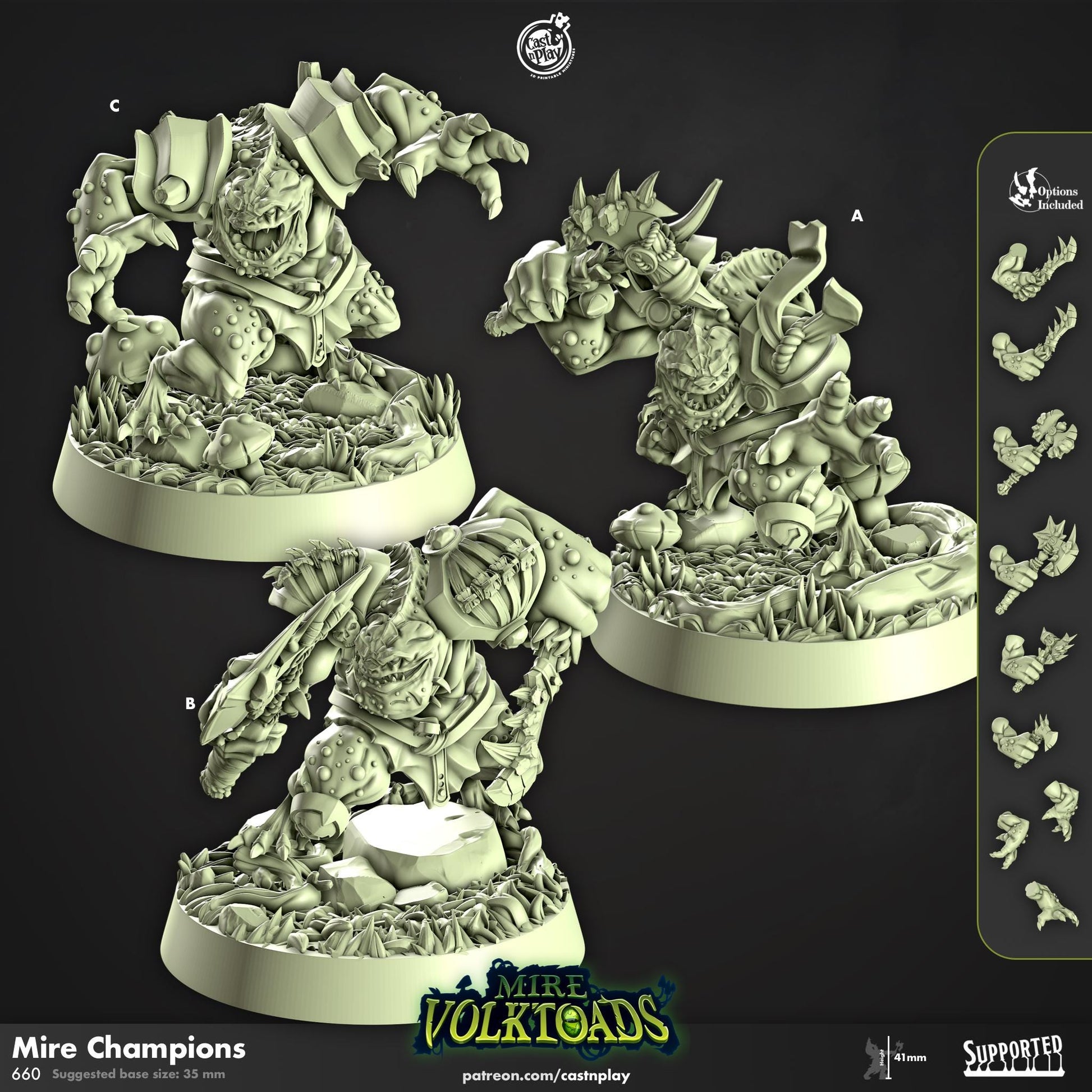 Grung Barbarian Miniature