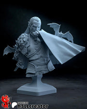 Strahd von Zarovich Curse of Strahd Bust - resin tabletop miniature front view