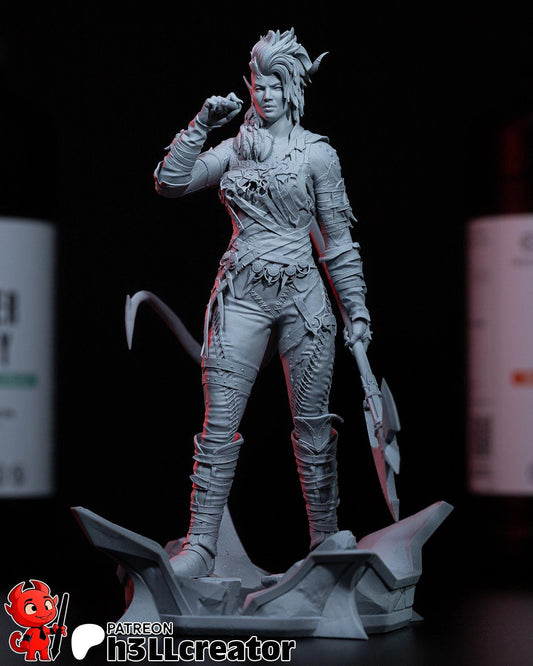 Karlach Resin Miniature Figurine | BG3 | Baldurs Gate 3 | Game Character Gift for Him Her Birthday Gift Christmas Anime