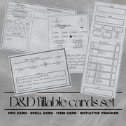 Fillable Cards Set - digital download preview