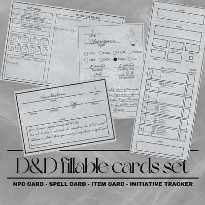 Fillable Cards Set