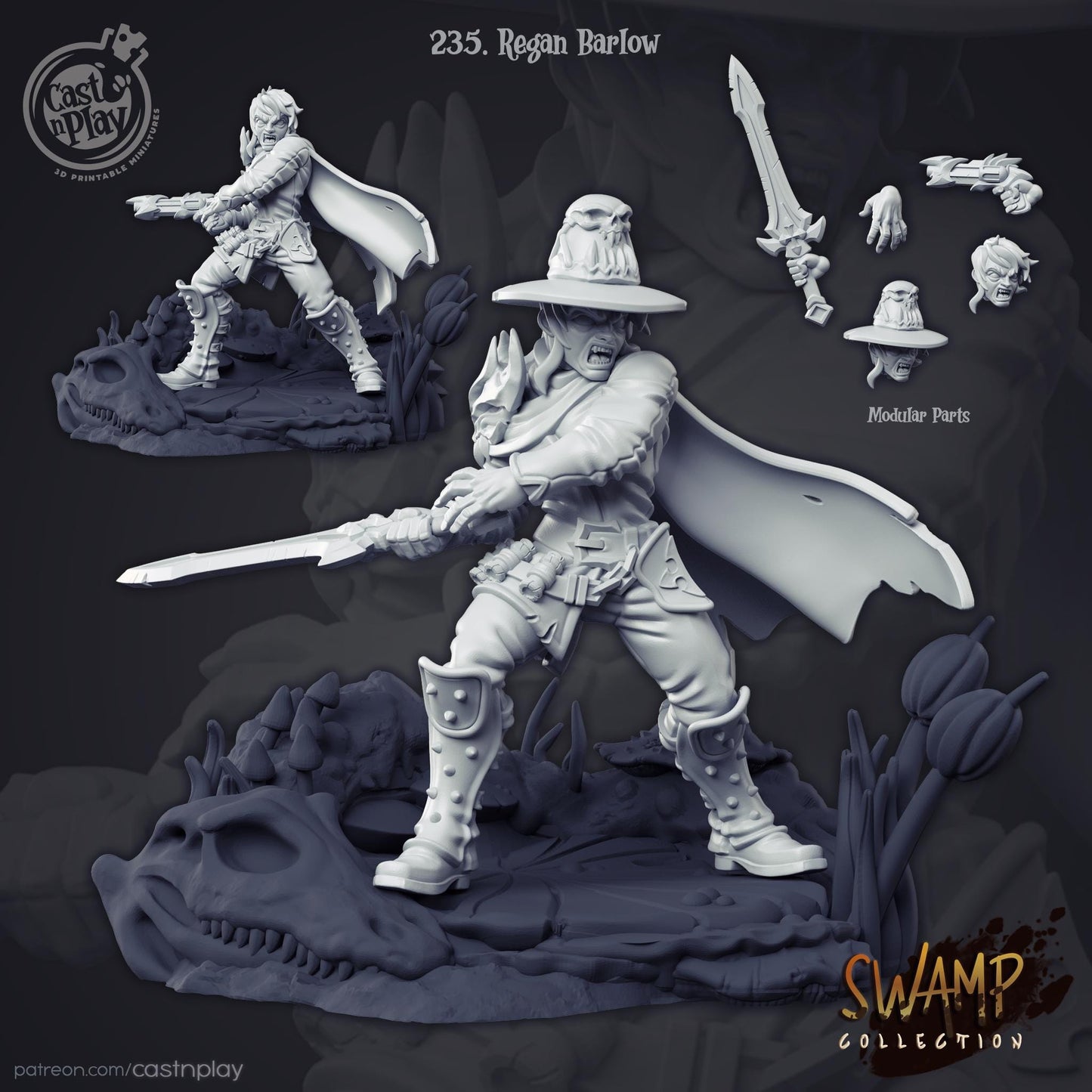 Human Paladin Miniature - Alternate view 2