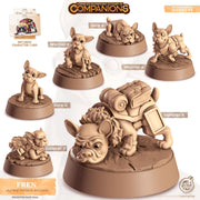 French Bulldog Dog Animal Companion Miniature - resin tabletop miniature front view