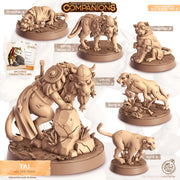 Tiger Animal Companion Miniature - resin tabletop miniature front view