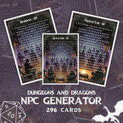 NPC Generator Cards - digital download preview