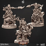 Dwarf Fighter & Barbarian Miniature - resin tabletop miniature front view
