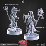 Female Sorcerer Miniature - resin tabletop miniature front view