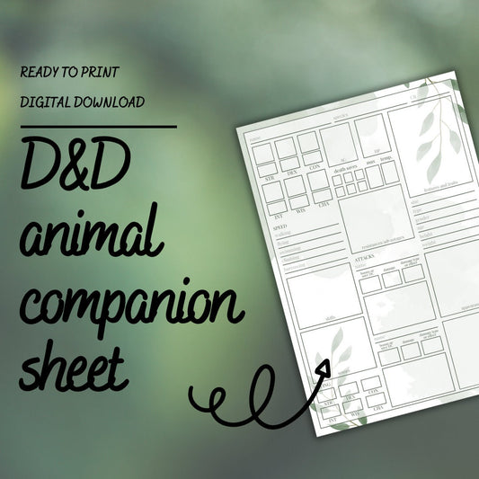 Animal Companion Sheet