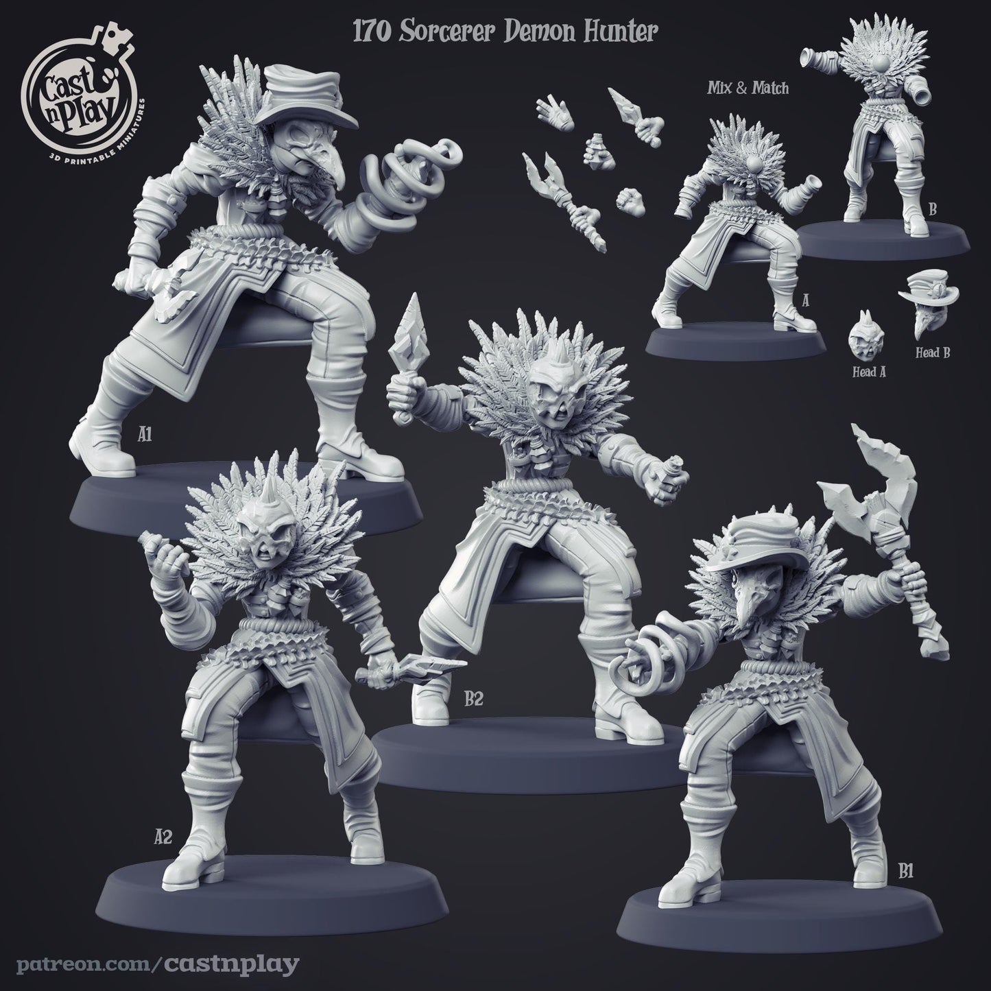 Demon Hunter Sorcerer Miniature