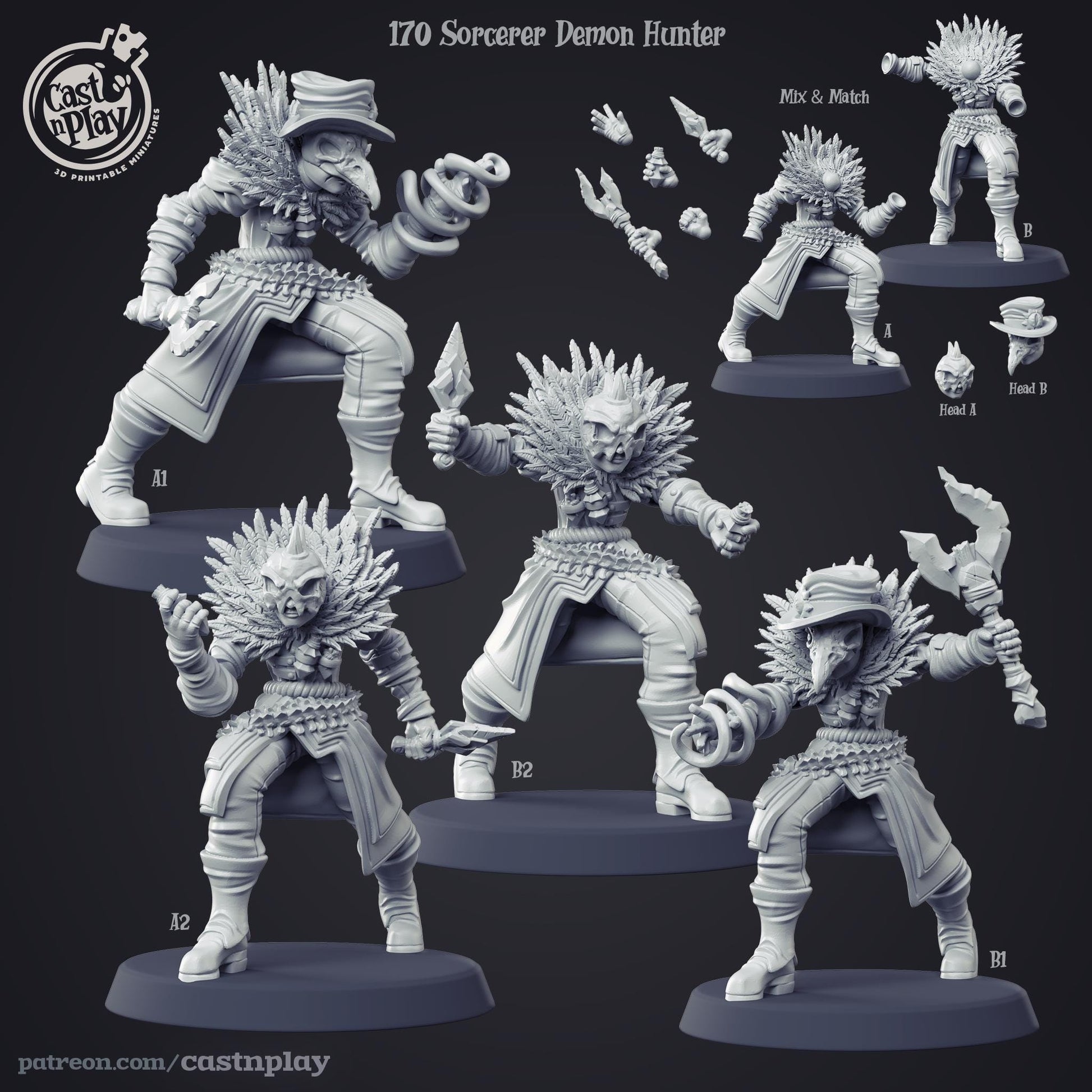 Demon Hunter Sorcerer Miniature