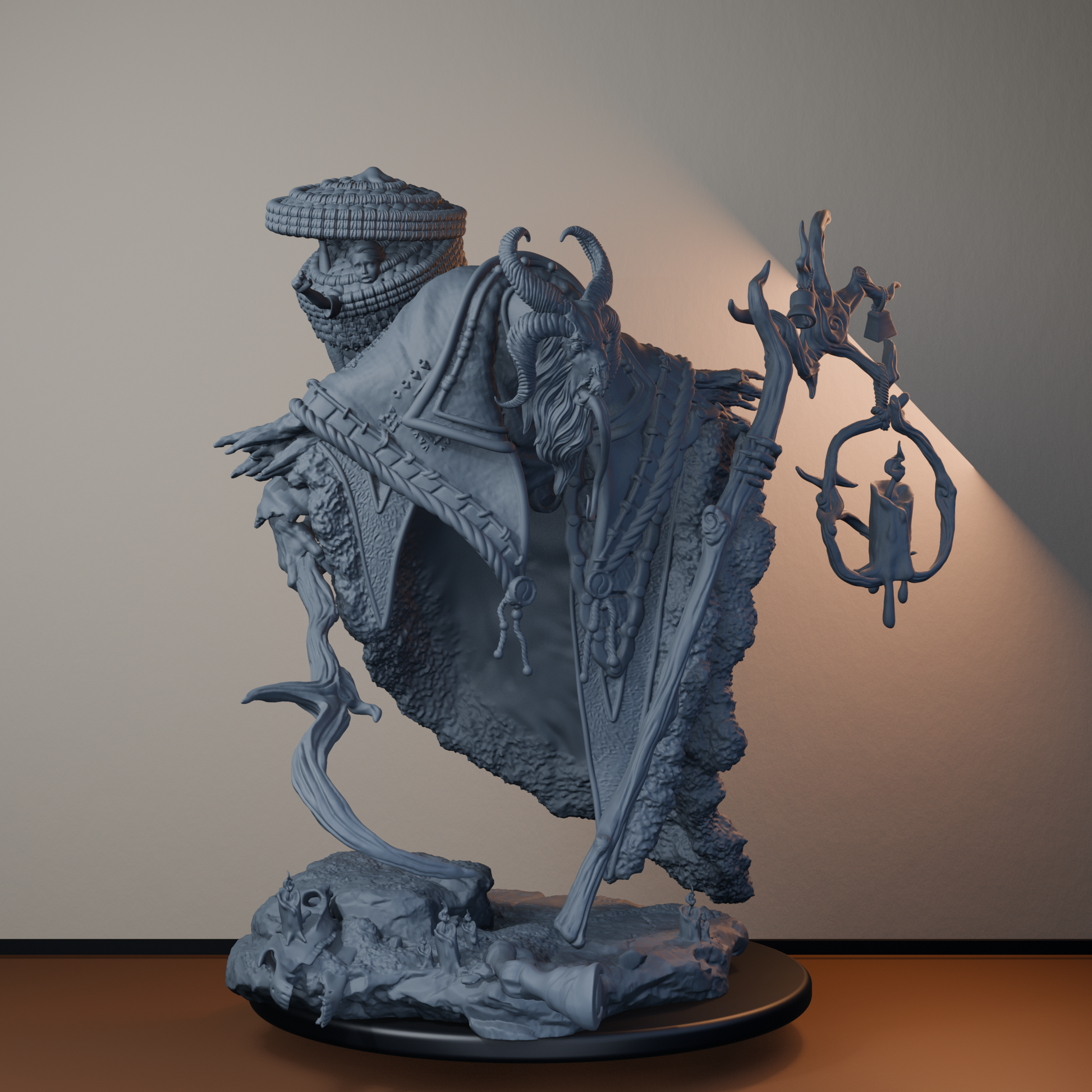 Krampus Fantasy Miniatures - Krampus Body 01 - front right three-quarter view