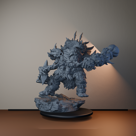 Ard One Stompa Orc Miniatures - Ard One Stompa Pose 01 Gore - front right three-quarter view
