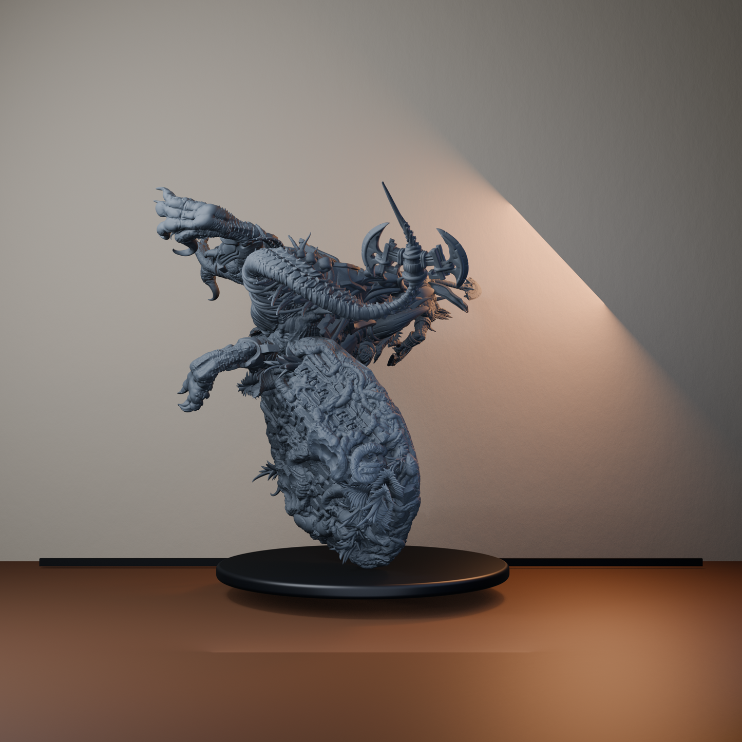 Mankutter Fleshripper Rider Fantasy Miniatures - Mankutter Fleshripper Rider - front right three-quarter view