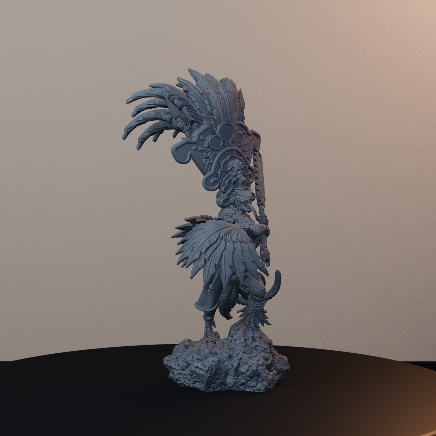 Agama Sundancers Fantasy Miniatures - Agama Sundancer Pose 03 - front right three-quarter view