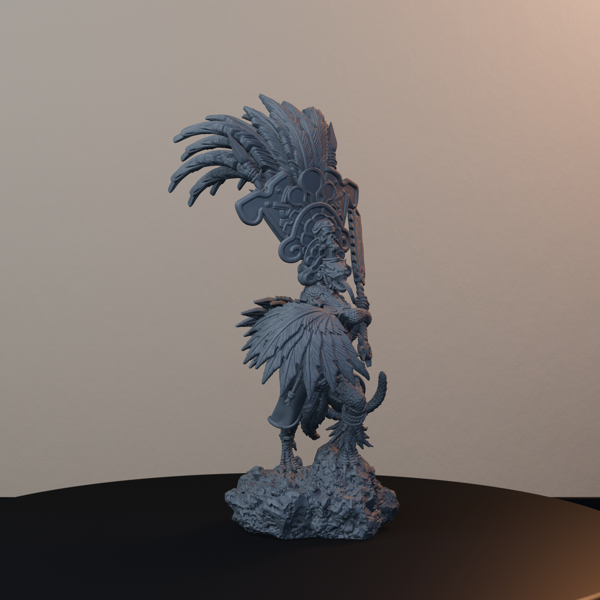 Agama Sundancers Fantasy Miniatures - Agama Sundancer Pose 03 - front right three-quarter view