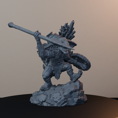 Goblins Fantasy Miniatures - Goblin Spear - front right three-quarter view