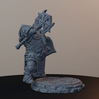 Steelbreaker Warriors Dwarf Miniatures - Steelbreaker Warrior Pose 05 - front right three-quarter view