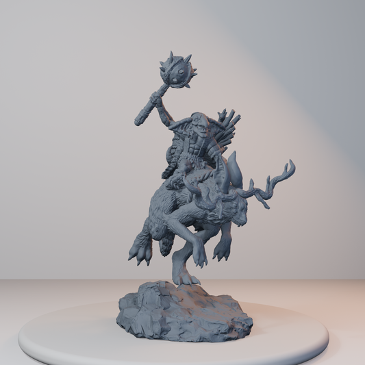 Goblin Riders Fantasy Miniatures - Goblin Rider Pose 01 - front right three-quarter view
