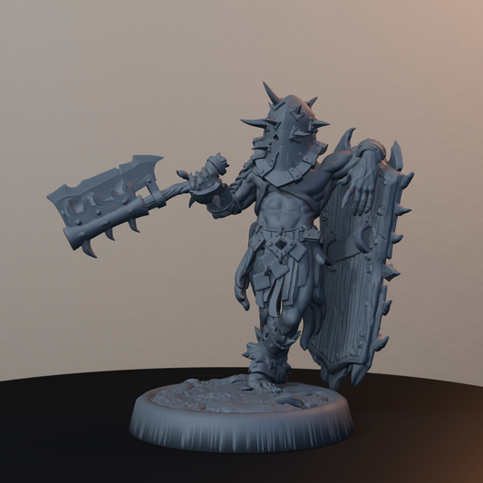 Pokeys Orc Miniatures - Pokeys Pose 04 - front right three-quarter view