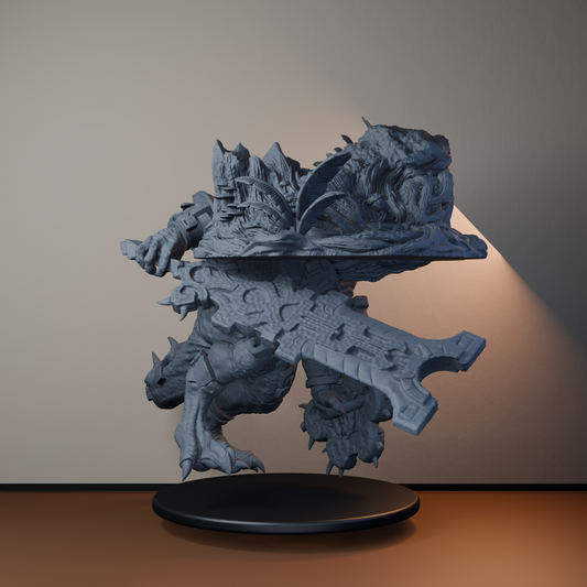 Blessed Claws of Ziskal Fantasy Miniatures - Blessed Claw of Ziskal Pose 01 Armor - front right three-quarter view