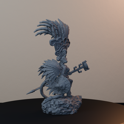 Agama Sundancers Fantasy Miniatures - Agama Sundancer Pose 01 - front right three-quarter view