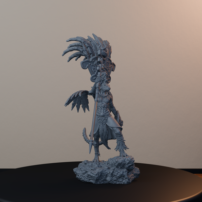 Agama Sundancers Fantasy Miniatures - Agama Sundancer Pose 02 - front right three-quarter view
