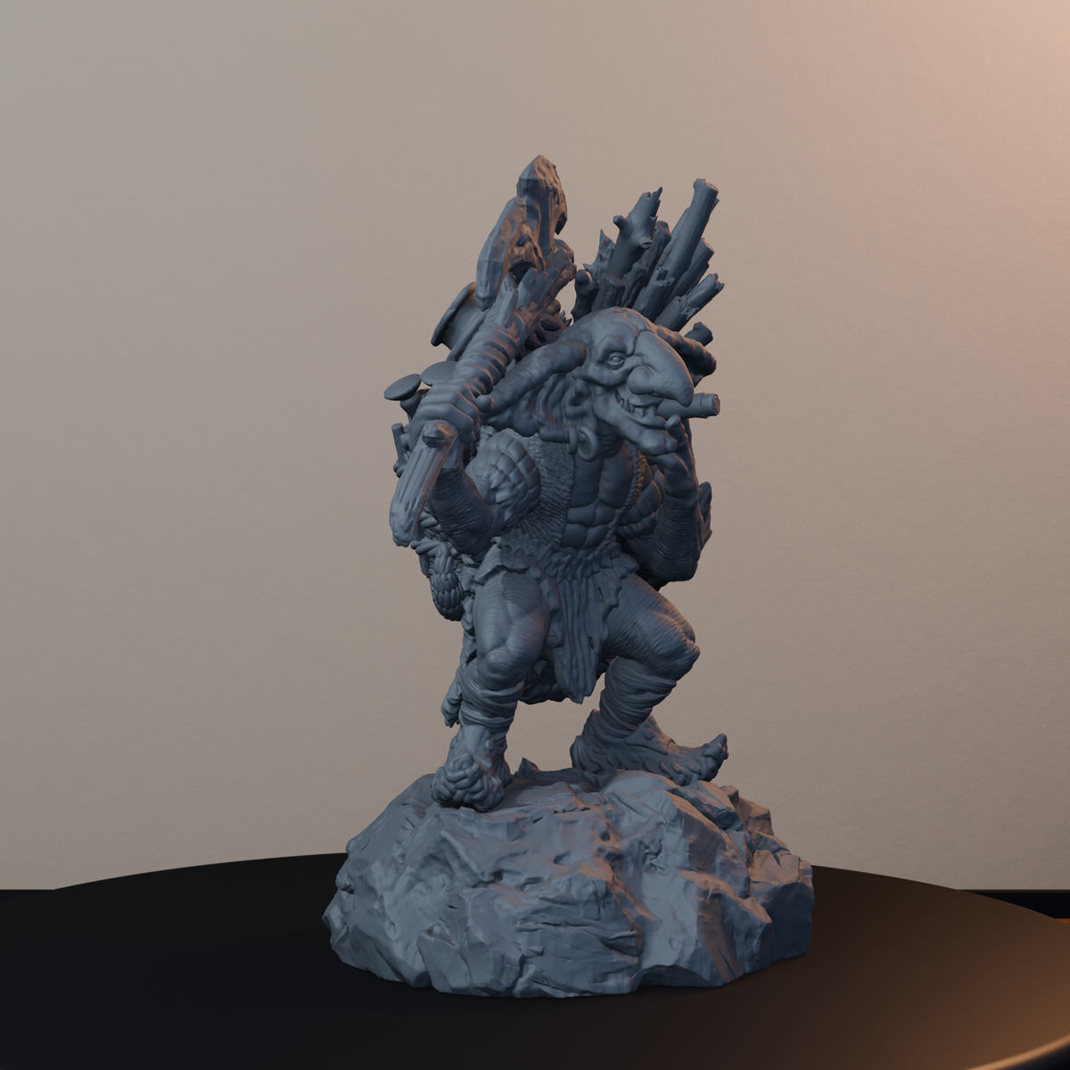 Goblins Fantasy Miniatures - Goblin Axe - front right three-quarter view
