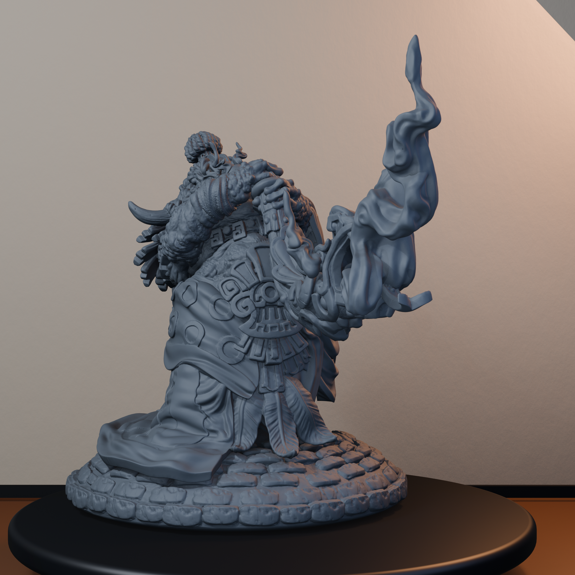 Acolytes of Ziskal Fantasy Miniatures - Acolyte of Ziskal Pose 01 - front right three-quarter view