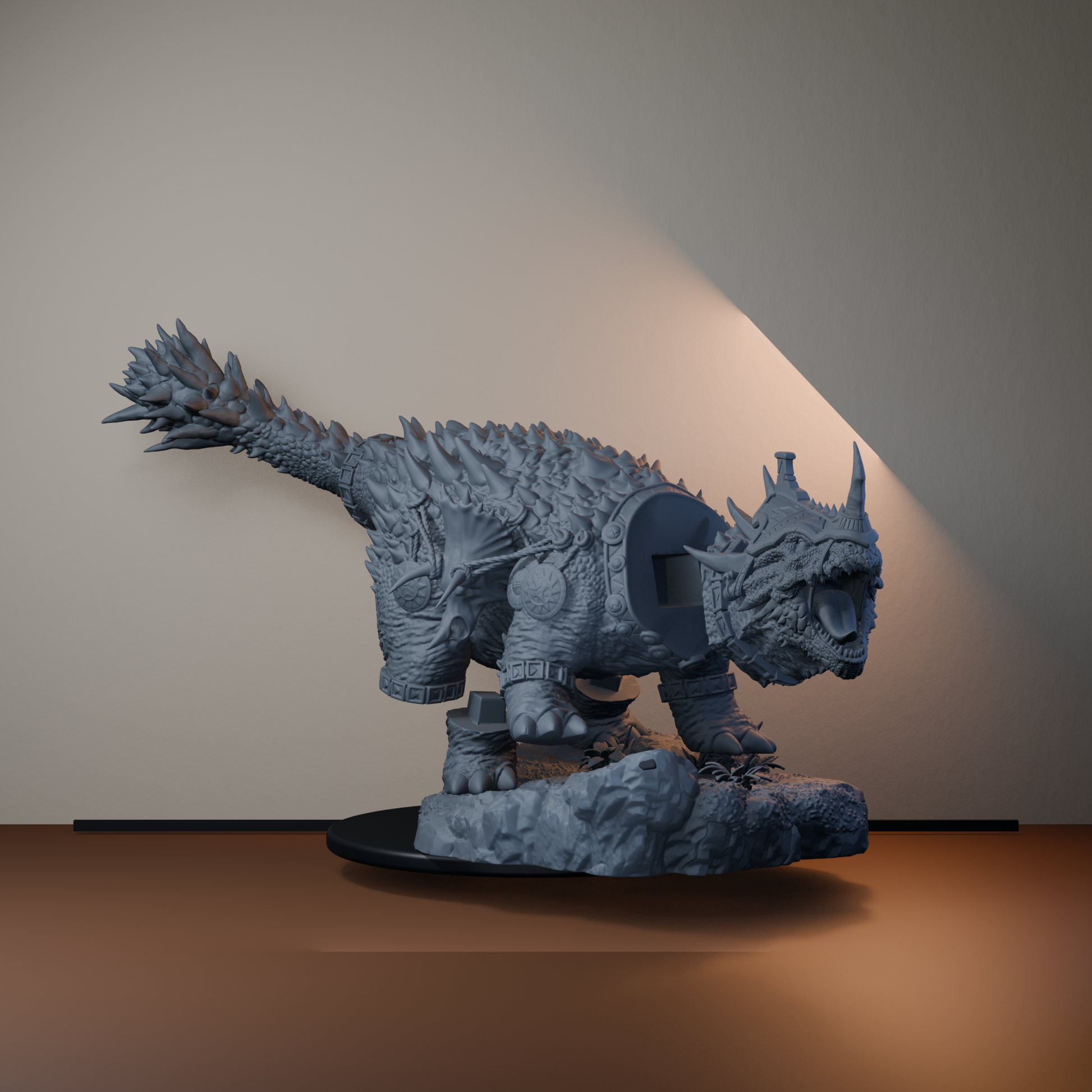 Titanoceratus Warband Fantasy Miniatures - Titanoceratus Solo - front right three-quarter view
