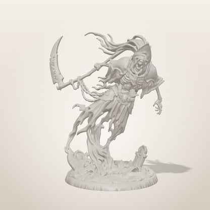 Ghost Collector miniature — front studio render of the unpainted sculpt, Late Night Miniatures
