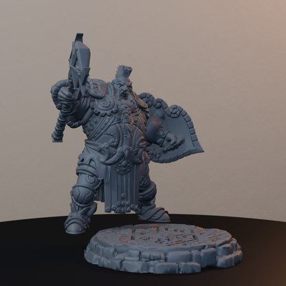 Steelbreaker Warriors Dwarf Miniatures - Steelbreaker Warrior Pose 05 - hero view